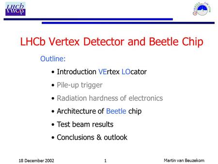 LHCb Vertex Detector and Beetle Chip