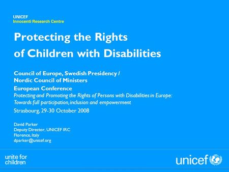 Protecting the Rights of Children with Disabilities