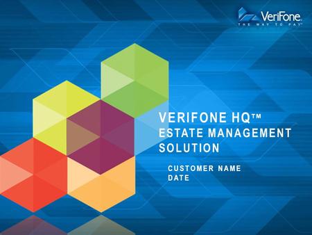 verifone HQtm Estate Management Solution