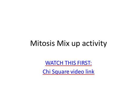 Mitosis Mix up activity