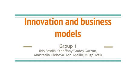 Innovation and business models