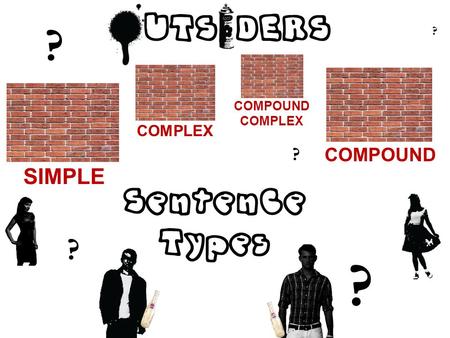 ? ? ? ? ? SIMPLE COMPOUND COMPLEX COMPOUND COMPLEX.