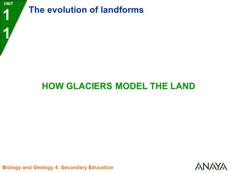 HOW GLACIERS MODEL THE LAND