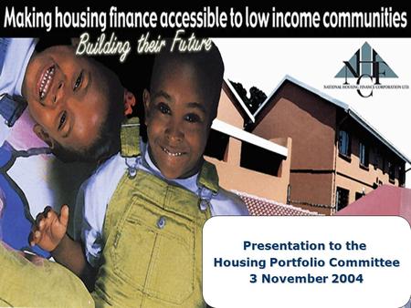 Presentation to the Housing Portfolio Committee 3 November 2004.