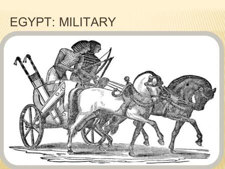 EGYPT: MILITARY. EGYPT: NEW KINGDOMS ✕ New Kingdom (1600 B.C. – 945 B.C.)  Egyptians overcome their Hyksos rulers in 1600 B.C. and establish.