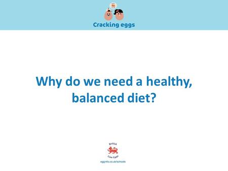 Why do we need a healthy, balanced diet?. So, what is a balanced diet?