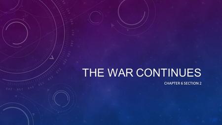 THE WAR CONTINUES CHAPTER 6 SECTION 2. THINK PAIR SHARE Think about a rival you have and want to compete with all the time. 1)Who is this person/s 2)What.