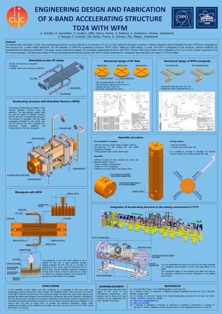 ENGINEERING DESIGN AND FABRICATION OF X-BAND ACCELERATING STRUCTURE TD24 WITH WFM Abstract To achieve high luminosity in CLIC, the accelerating structures.