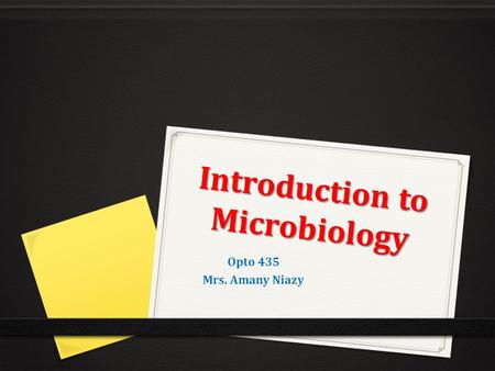 Introduction to Microbiology