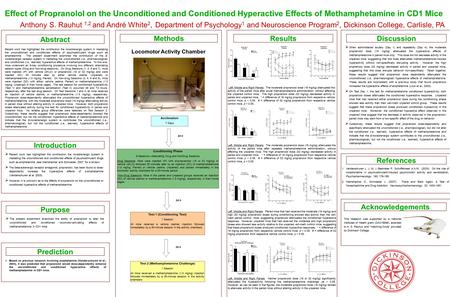 Anthony S. Rauhut 1,2 and André White 2, Department of Psychology 1 and Neuroscience Program 2, Dickinson College, Carlisle, PA References Discussion Abstract.