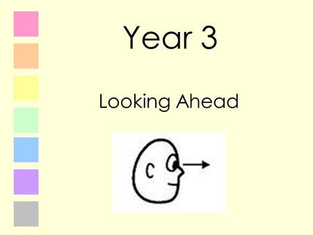 Looking Ahead Year 3. What good things can you remember from last year? Painting a picture. Learning about something in history. Being a good friend.