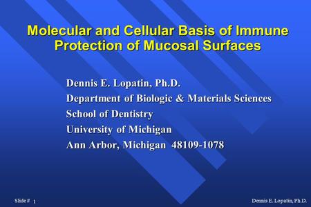 Molecular and Cellular Basis of Immune Protection of Mucosal Surfaces