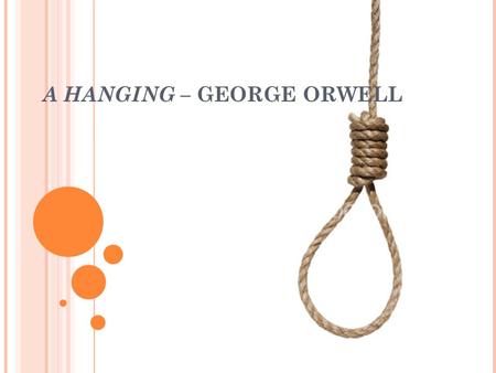 A HANGING – GEORGE ORWELL