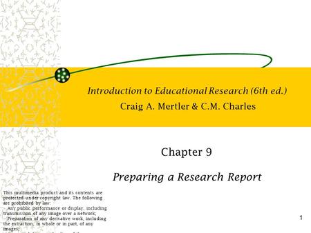 Chapter 9 Preparing a Research Report