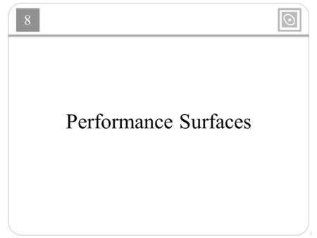 Performance Surfaces.