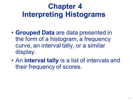 Interpreting Histograms