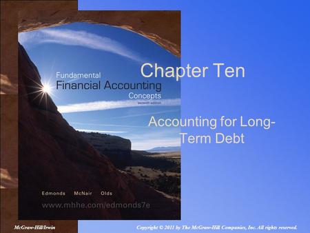 Accounting for Long- Term Debt Chapter Ten Copyright © 2011 by The McGraw-Hill Companies, Inc. All rights reserved.McGraw-Hill/Irwin.