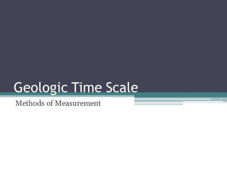 Methods of Measurement