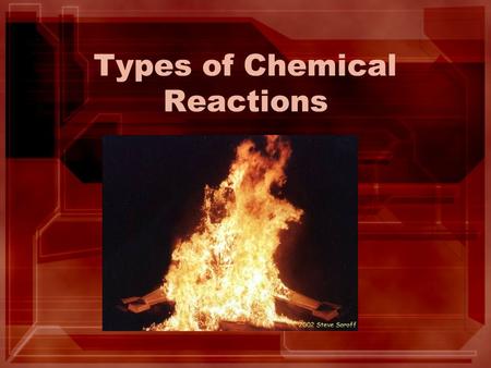 Types of Chemical Reactions. Watch These Reactions!