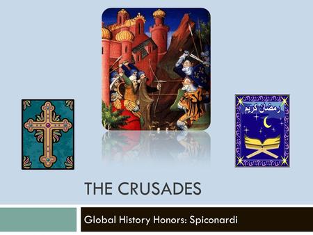 THE CRUSADES Global History Honors: Spiconardi. Reasons for the Crusades  Pope wanted to increase his power  Christians believed they could gain salvation.