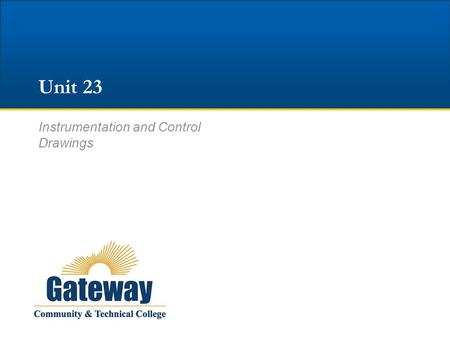 Instrumentation and Control Drawings