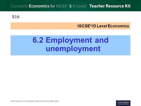 IGCSE®/O Level Economics