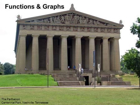 Functions & Graphs The Parthenon, Centennial Park, Nashville, Tennessee.