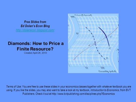 Free Slides from Ed Dolan’s Econ Blog  Diamonds: How to Price a Finite Resource? Created April 26, 2010