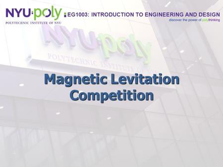 Magnetic Levitation Competition