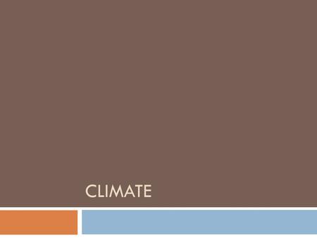 Climate.