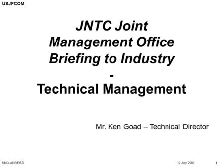 JNTC Joint Management Office