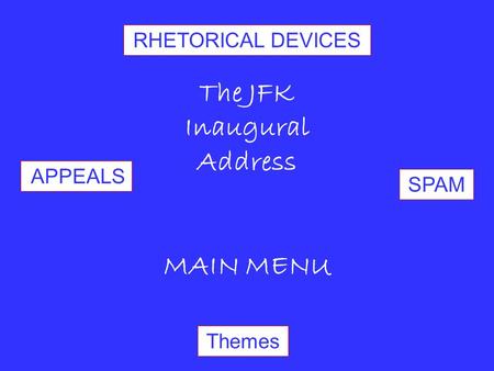 The JFK Inaugural Address