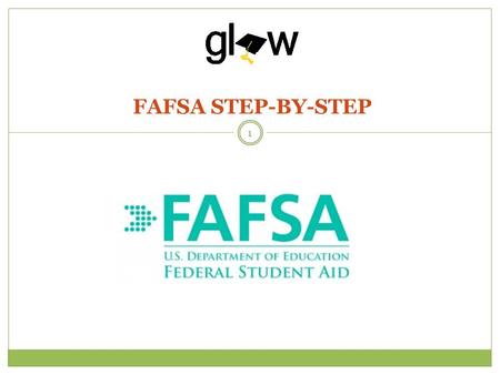 FAFSA STEP-BY-STEP 1. STUDENTS WILL LEARN BASIC INFORMATION ABOUT THE FAFSA INCLUDING KEY DEADLINES, MATERIALS NEEDED, AND THE SIGNIFICANCE OF BOTH APPLICATIONS.