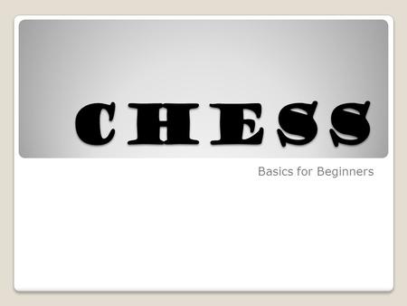 CHESS Basics for Beginners. BOARD SET-UP The letters go across the board in front of you. “White on right!” Each player has a white square in their right.