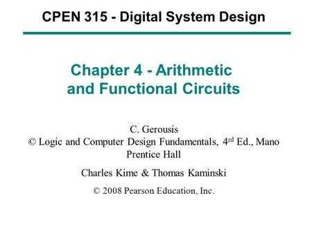 CPEN Digital System Design