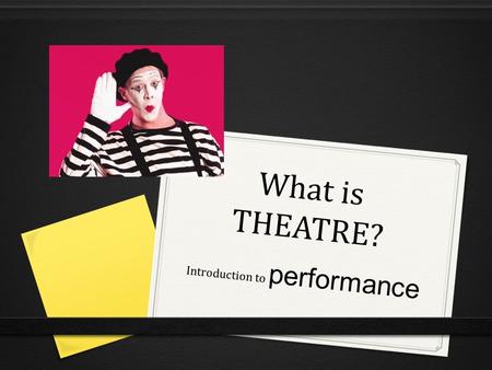 Introduction to performance