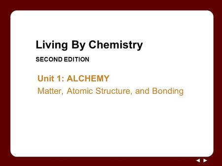 Living By Chemistry SECOND EDITION