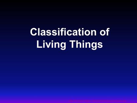 Classification of Living Things