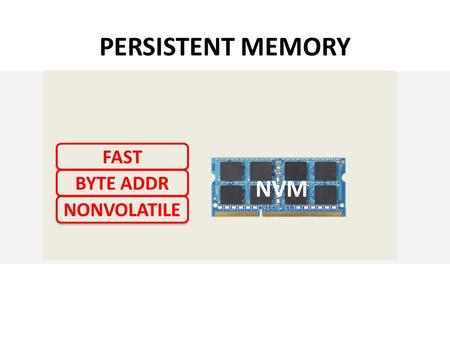 PERSISTENT MEMORY NVM FAST BYTE ADDR NONVOLATILE.