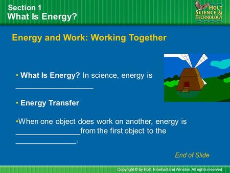 Energy and Work: Working Together