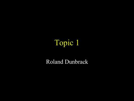 Topic 1 Roland Dunbrack. Modeling of Biological Units Model data files of single proteins may require –sequence alignment(s) to templates (entry and chain)