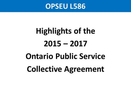 Ontario Public Service