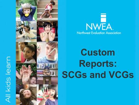 Custom Reports: SCGs and VCGs. Standard Comparison Group (SCG)