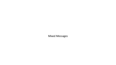 Mixed Messages. Words say one thing but body language/intonation says another: Ex: saying you are sorry while grinning Ex: WRITE YOUR OWN HERE.