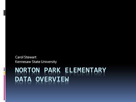 Carol Stewart Kennesaw State University. Purpose  To conduct a comprehensive needs assessment of the school that addresses academic areas of math and.