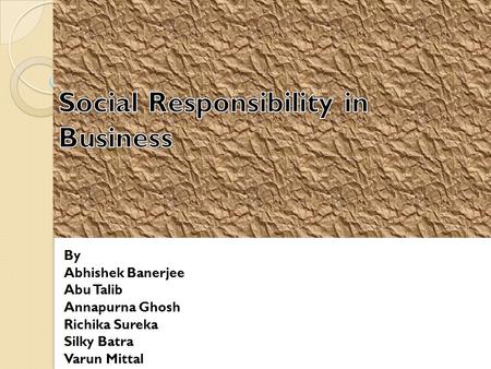 Social Responsibility in Business