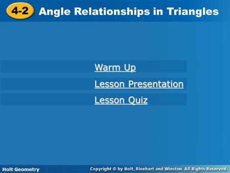 Angle Relationships in Triangles