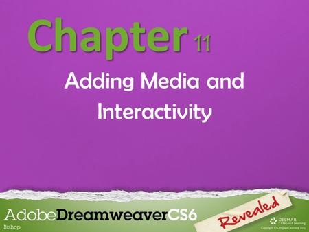 Chapter 11 Adding Media and Interactivity. Chapter 11 Lessons Introduction 1.Add and modify Flash objects 2.Add rollover images 3.Add behaviors 4.Add.