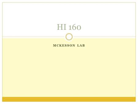 MCKESSON LAB HI 160. Bailey Madelyn Wilson ahima.demoservers.com/VTMS/