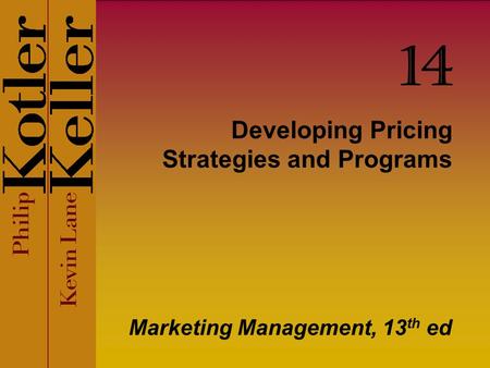 Developing Pricing Strategies and Programs